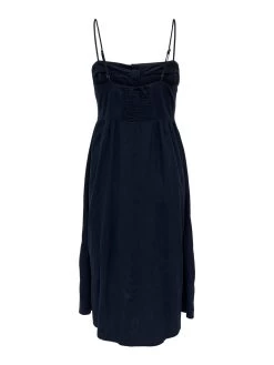 Jacqueline De Yong JDYSAY STRAP BELOW KNEE LINEN DRESS WVN