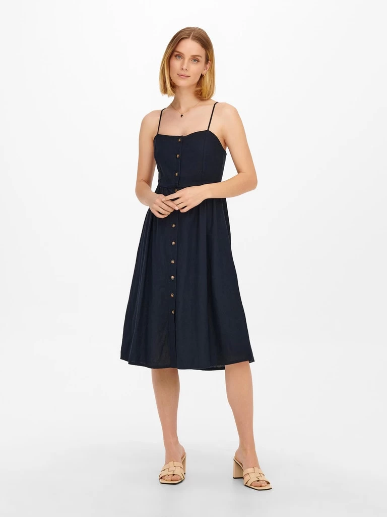 Jacqueline De Yong JDYSAY STRAP BELOW KNEE LINEN DRESS WVN – Bild 3