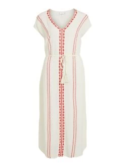 Vila VIMICHELLE V-NECK MIDI DRESS/SU