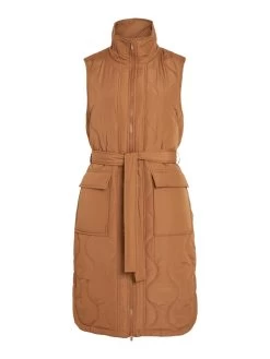 Vila VIOLINIRA L/S QUILTED LONG VEST/SU