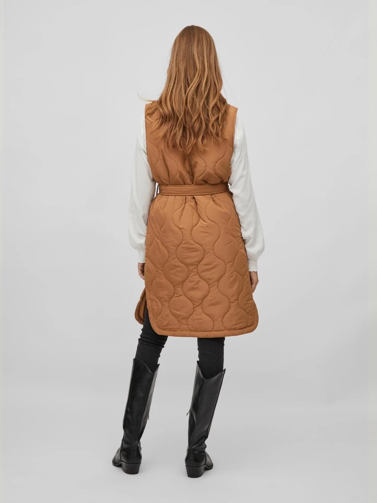 Vila VIOLINIRA L/S QUILTED LONG VEST/SU – Bild 7