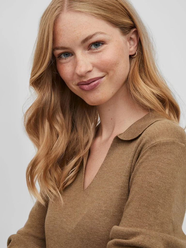 Vila VIMARLA COLLAR L/S KNIT DRESS – Bild 4