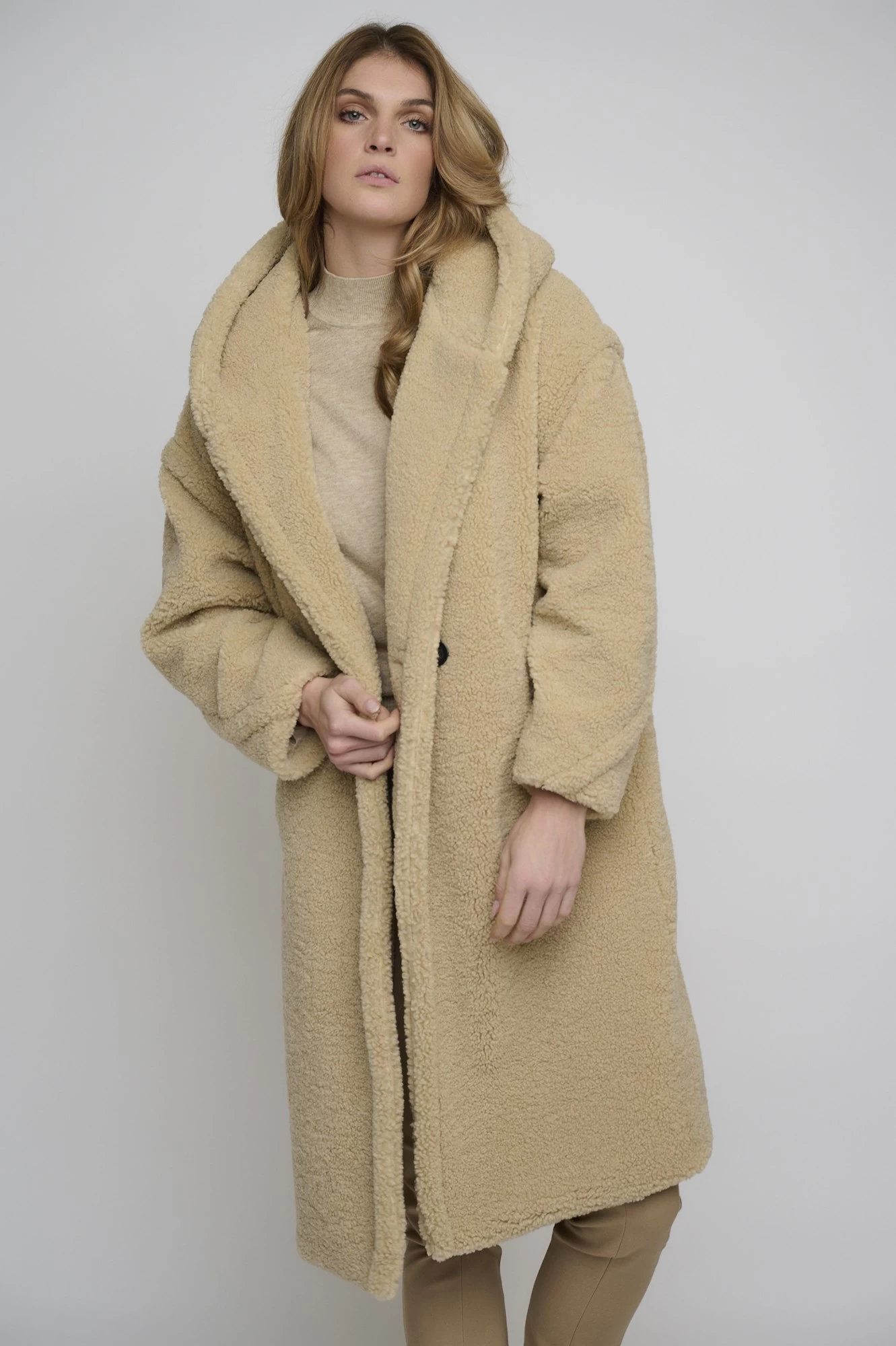 Rino & Pelle Lasta.7002210 Long Hooded Double Breasted Coat – Bild 3