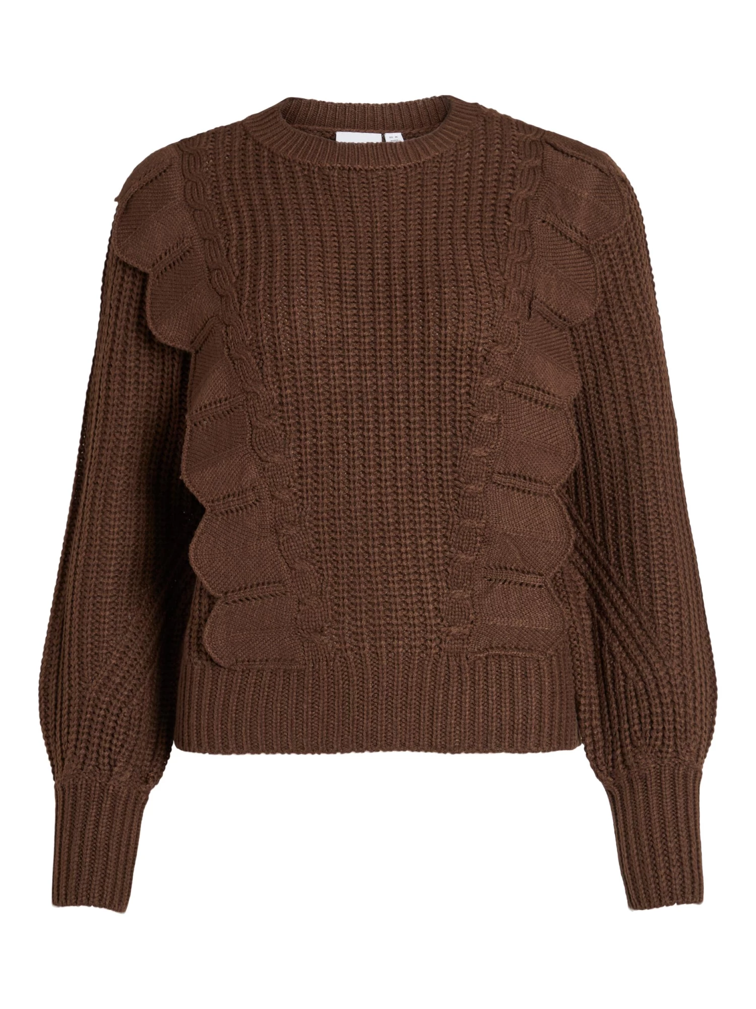 Vila VINORILA NEW L/S FLOUNCE KNIT TOP