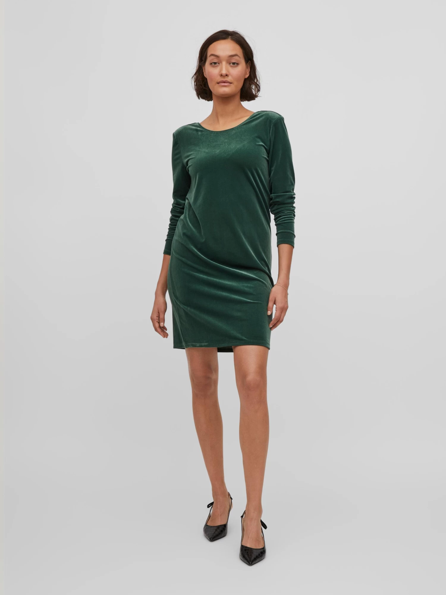 Vila VIVELVO DEEP BACK L/S DRES/SU – Bild 3