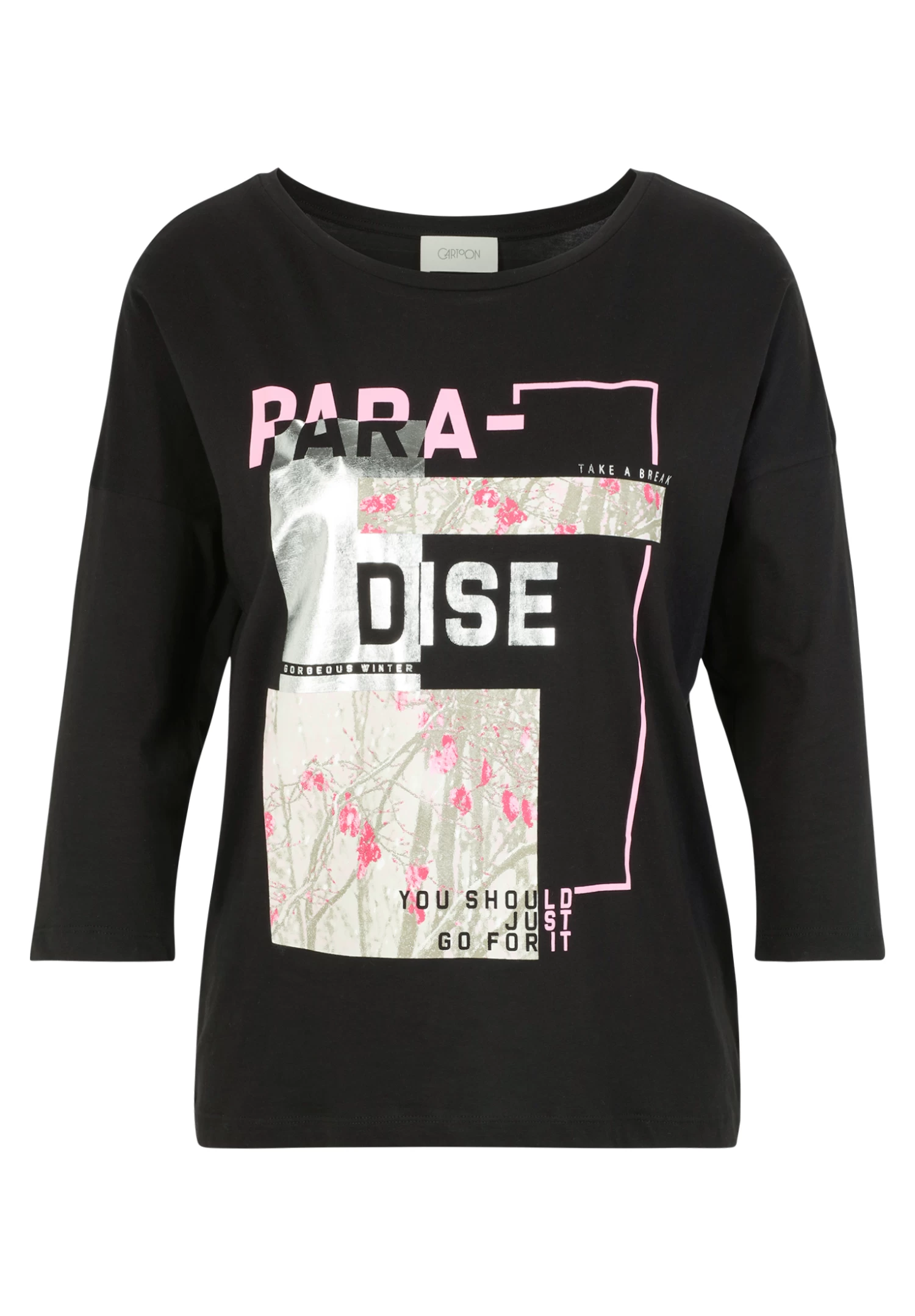 Cartoon Rundhals-Shirt