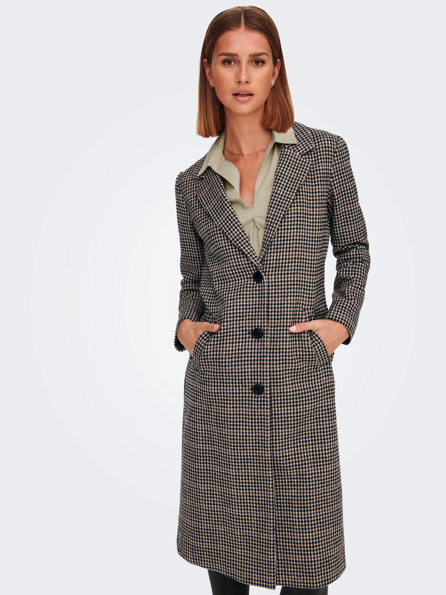 Jacqueline De Yong JDYEMMA CHECK X-LONG COAT OTW HAB – Bild 2