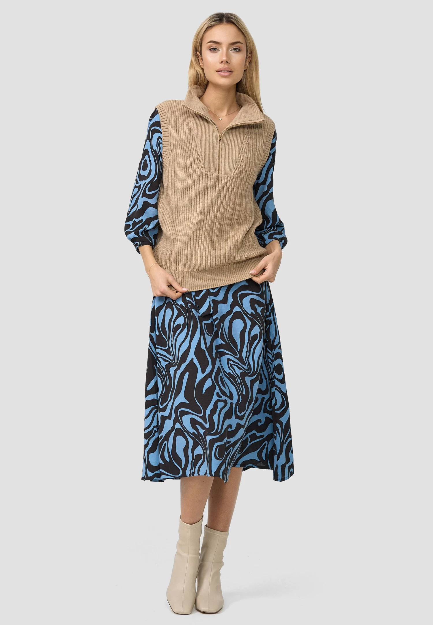 Re.draft Knit Vest Zip Troyer