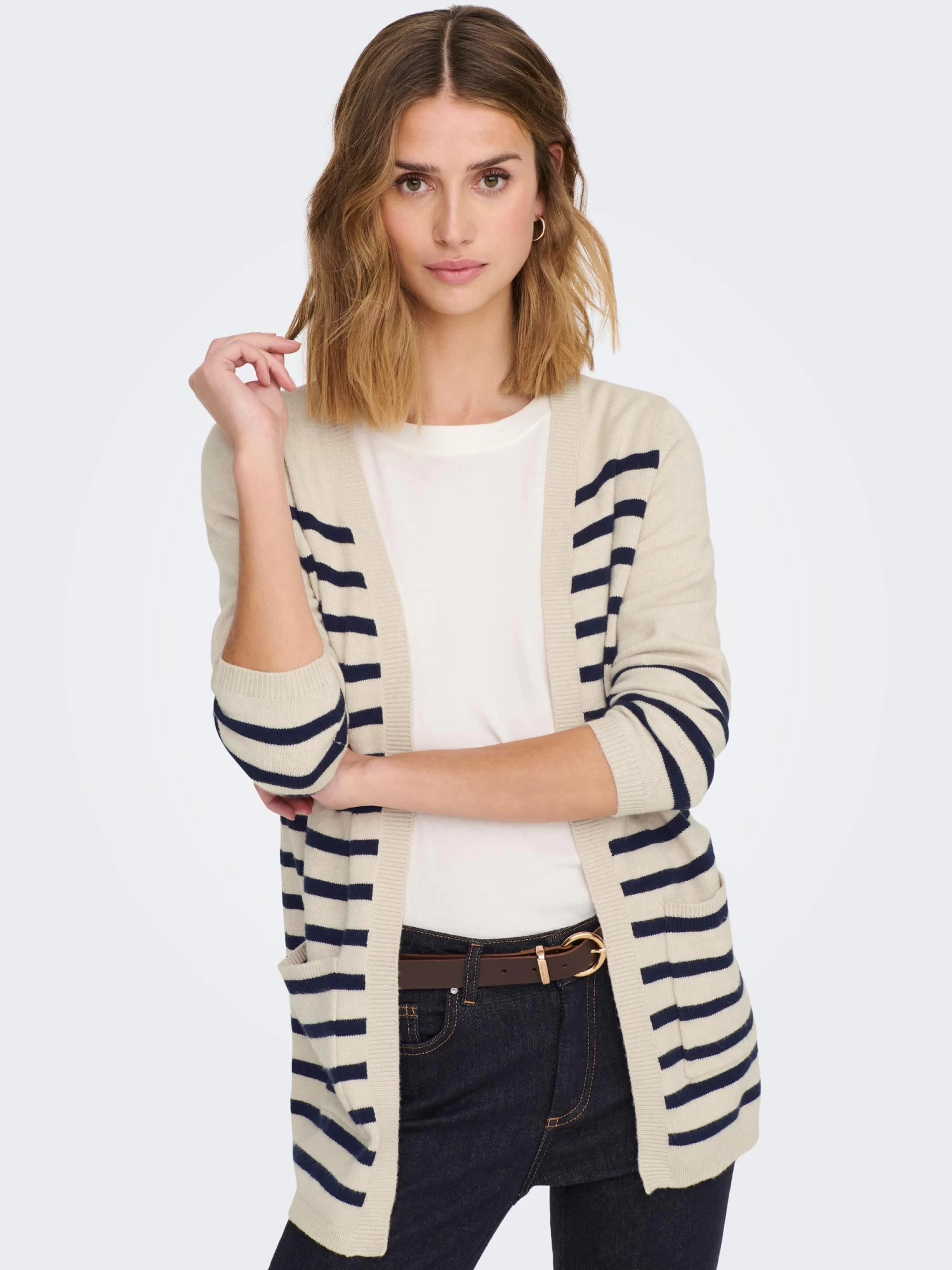 Jacqueline De Yong JDYMARCO STRIPED L/S OPEN CARDIGAN KNT – Bild 2