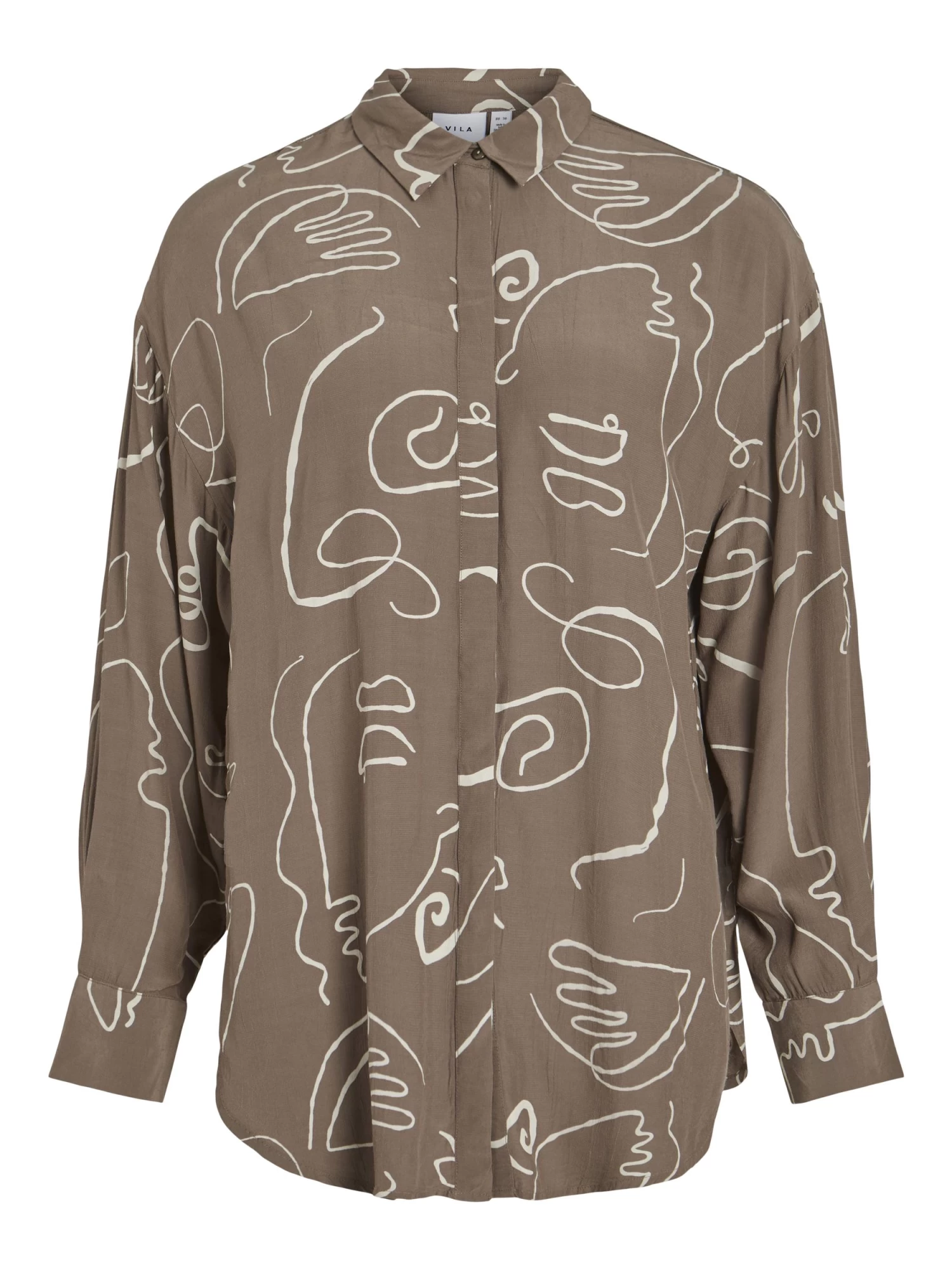 Vila VIKIKKI MAT L/S OVERSIZE LONG SHIRT/SU/M – Bild 2